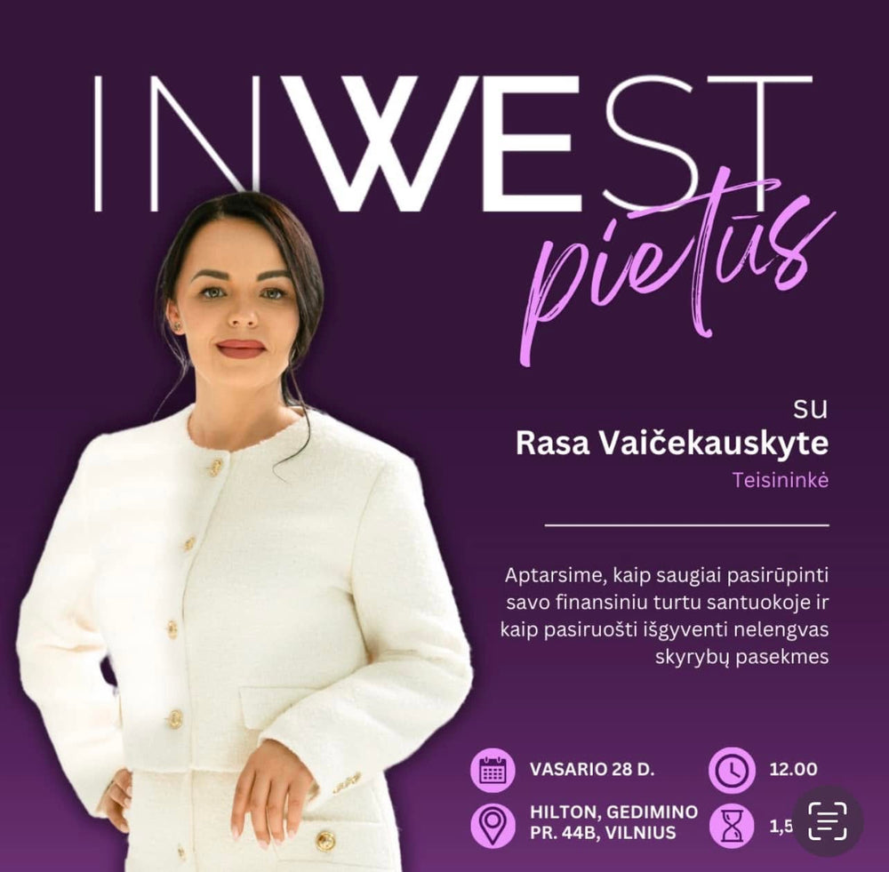„INWEST pietūs“ – turtas santuokoje ir skyrybos